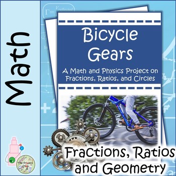 Preview of Ratios Proportions Fractions Circles Project with Bicycle Gears