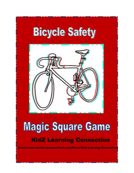 Preview of Bicycle Safety Math Magic Square Game