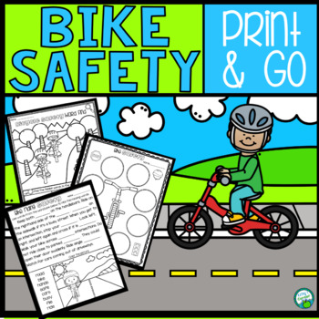Preview of Bike Safety No Prep Activities for Teaching Bicycle Rules and Tips