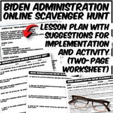 Biden Administration Webquest with Digital Option