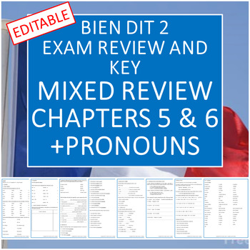 Preview of Bien Dit 2 Mixed Review Chapters 5 & 6: PC, Imparfait, Pronouns, Reflexives