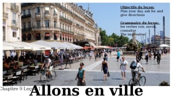 Preview of Bien Dit 1 Chapter 9 Lesson 1 PowerPoint Allons en ville