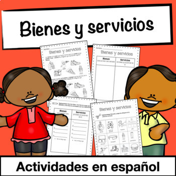 Preview of Bienes y servicios - Goods and Services Worksheets in Spanish - Social Studies