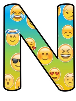 Bienvenidos Letras - Emoji/Emoticons by Educaclipart | TpT