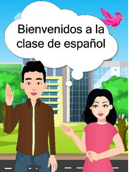 Preview of Bienvenidos a la clase de espanol poster, teachers resources, pdf, 18x24 inches