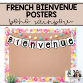 Bienvenue Bunting | Boho Rainbow Classroom Decor | French 