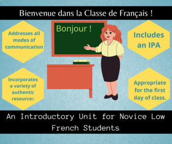 Preview of Bienvenue dans la classe de Français: A Unit & IPA for Novice Low Students