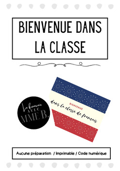 Preview of Bienvenue dans la classe de français