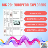 Big 20 European Explorers & Native American Relation (SS3H