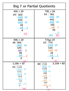 Big 7 Division Worksheets Teaching Resources Tpt