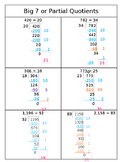 Big 7 & Partial Quotients Models-CC Division Strategies