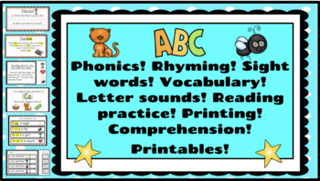 Preview of Big ABC phonics, rhyming, reading, writing, sight-word and more resource!