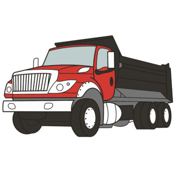 Big American Trucks Coloring Pages & Heavy Trucks Clipart by FunnyArti