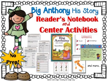 Preview of Big Anthony His Story by Tomie dePaola {Book Study and Center Activities}