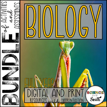 Preview of Biology Curriculum Bundle Full Year of Activities & Assessments Print & Digital