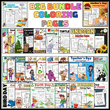 Preview of Big BUNDLE  Activities Worksheets Coloring Pages Childrens Day