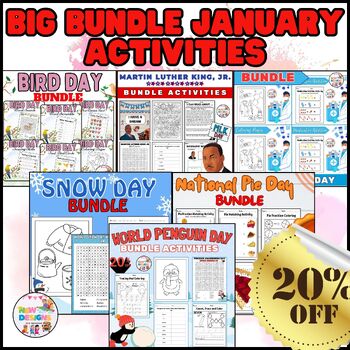 Preview of Big BUNDLE January Activities / Printable Worksheets