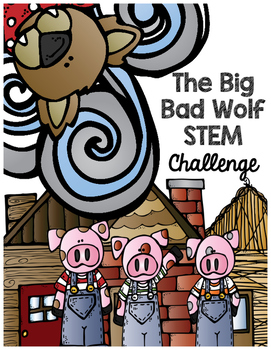 Preview of 3 Little Pigs and the Big Bad Wolf STEM Challenge