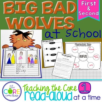 Preview of Big Bad Wolves at School Read Aloud - Back to School - Reading Comprehension