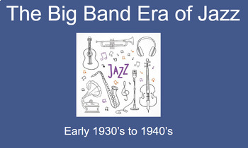 Preview of Big Bands in Jazz Assignment