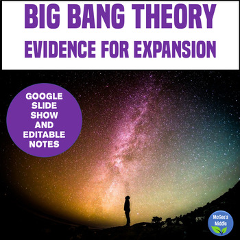 Preview of Big Bang Theory Evidence Google Slide Show and Editable Notes