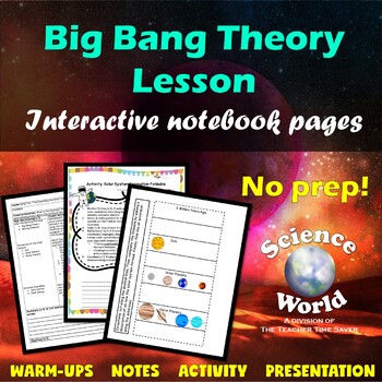 Preview of Big Bang Theory Lesson | Astronomy Space Notebook | Middle School