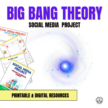 Preview of Big Bang Theory Social Media Project with Digital Resources, Grades 5-12
