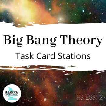Preview of Evidence for Big Bang Theory - Review Stations - HS-ESS1-2 Print + Digital