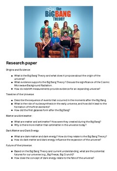 big bang theory research question