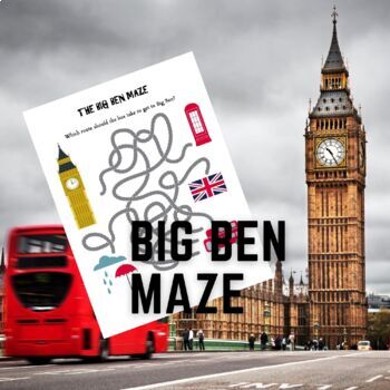Preview of Big Ben Maze - Where is Big Ben - Big Ben Activities - British History
