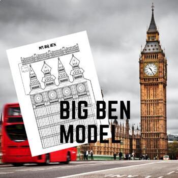 Preview of Big Ben Model - Cut & Glue Big Ben - Big Ben Activities - British History