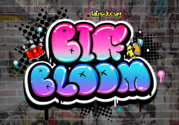 Preview of Big Bloom : Procreate fonts, Digital font, Graffiti font