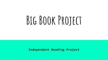 Preview of Big Book Project | Independent Novel Project | Editable Google Slides!