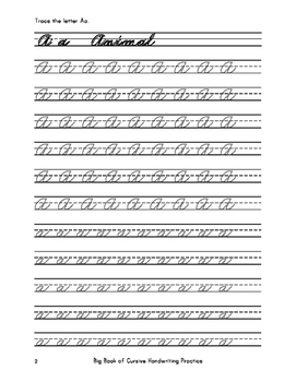 Big Book Of Cursive Handwriting Practice Over 18 000 Cursive Tracing Units