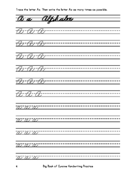 Big Book of Cursive Handwriting Practice (Over 18,000 Cursive Tracing ...