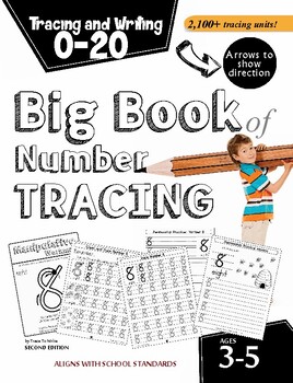 Preview of Big Book of Number Tracing: Numbers 0-20 (Over 2,100 tracing units)