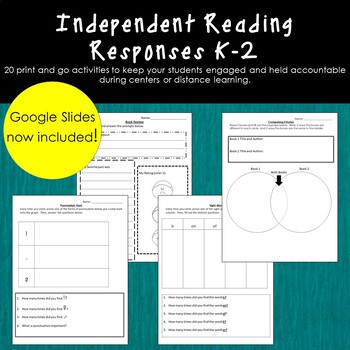 Preview of Reading Response Prompts: K-2