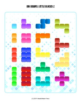 Preview of Big Brains Little Blocks 2- Gifted Geometry Activity Problem Solving Puzzle Game