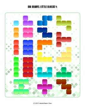 Preview of Big Brains Little Blocks 4- Gifted Geometry Activity Problem Solving Puzzle Game