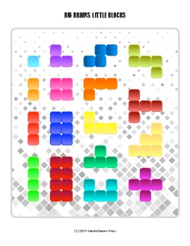 Preview of Big Brains Little Blocks - Gifted Geometry Activity Problem Solving Puzzle Game