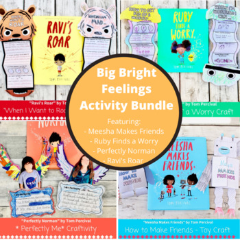 Preview of Big Bright Feelings Book Craft Bundle, Social Emotional Learning Activities SEL