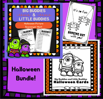 Preview of Big Buddies & Little Buddies Halloween Bundle (Bonus: Halloween Rhyming Game!)