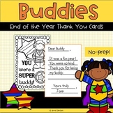 Big Buddies & Little Buddies Thank You Cards for the End o