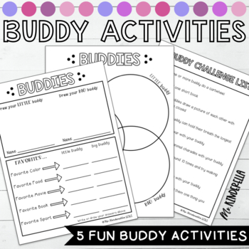 Preview of Big Buddy Little Buddy Activity Set