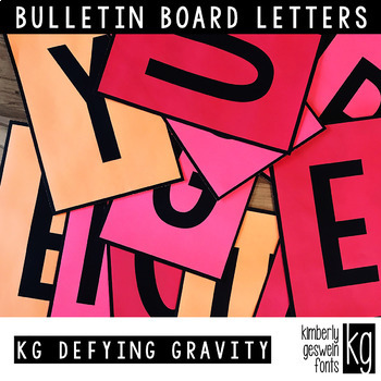 Bulletin Board Letters: KG Defying Gravity ~ Easy Cut