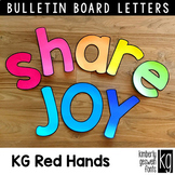 Bulletin Board Letters: KG Red Hands