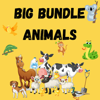 Preview of Big Bundle Animals Activities June For kids