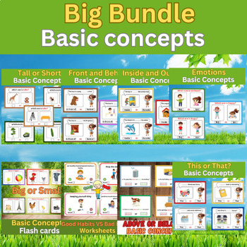 Preview of Big Bundle Basic Concepts, worksheet for kids