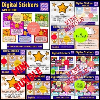 Preview of Big Bundle Of Digital Stickers - Easy Grading - English Language Arts