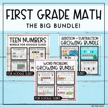 Preview of Big Bundle of First Grade Math Activities for Google Slides